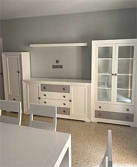 Mueble de bao lacado marfil